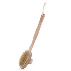 Wooden Back Scrubber Long Handle Bath Sponge Soft Mesh Body Bath Brush