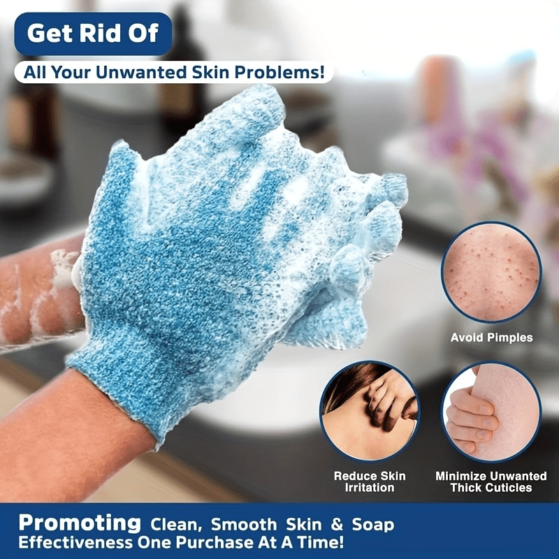 10pcs Exfoliating Bath Gloves Double Sided Body Scrubber