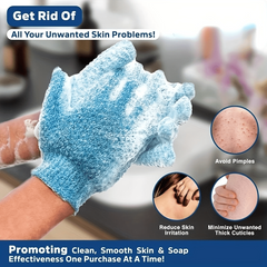 10pcs Exfoliating Bath Gloves Double Sided Body Scrubber