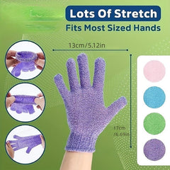 10pcs Exfoliating Bath Gloves Double Sided Body Scrubber