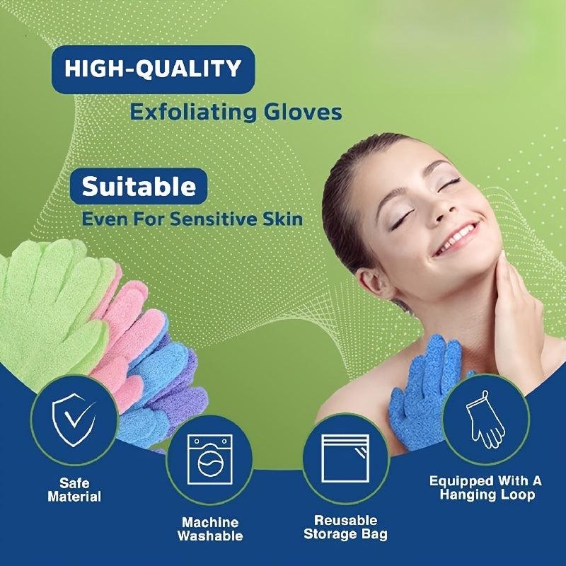 10pcs Exfoliating Bath Gloves Double Sided Body Scrubber