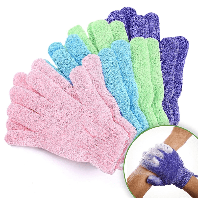 10pcs Exfoliating Bath Gloves Double Sided Body Scrubber