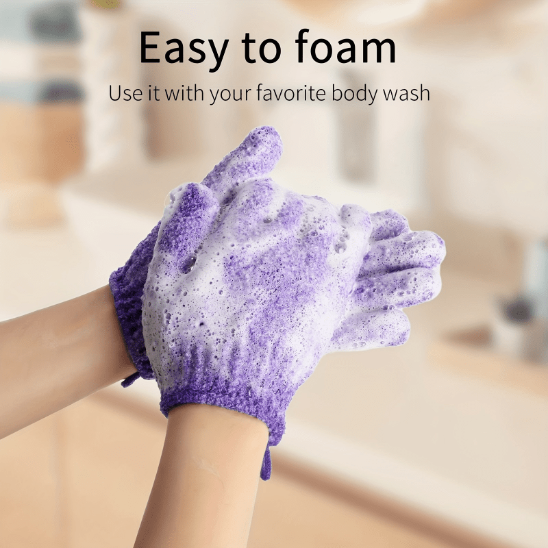 10pcs Exfoliating Shower Gloves Bath Mitt Double Sided For Spa Massage Scrubs