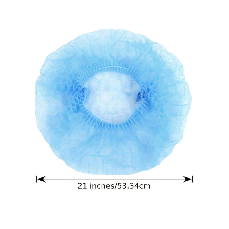 98pcs Disposable Non Woven Shower Cap Elastic Dust Cap Pink