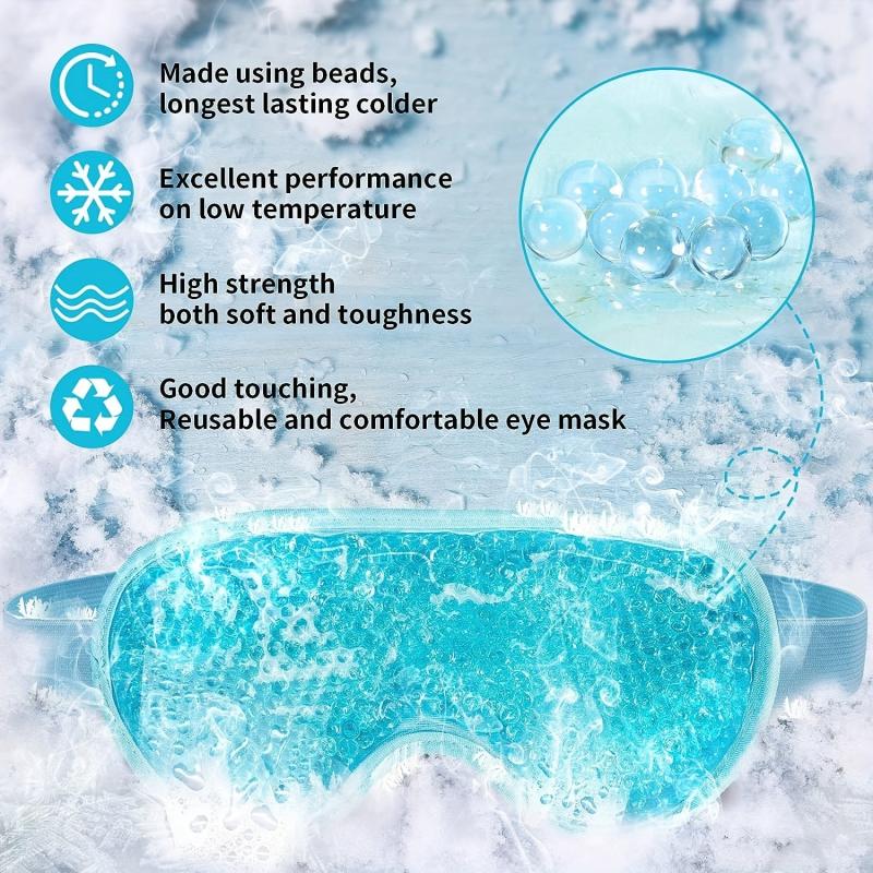 Gel Ice Eye Mask Cold Compress Gel Beads Eye Mask for Swollen Eyes