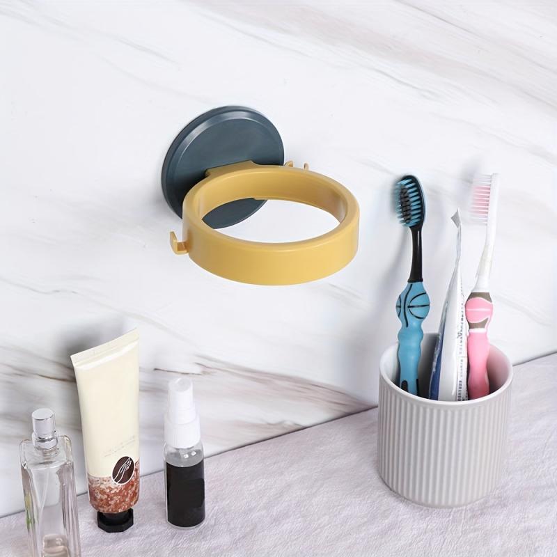 Hair Dryer Straightener Bracket Wall Mounted Shelf Bathroom Punch Wire Hanger