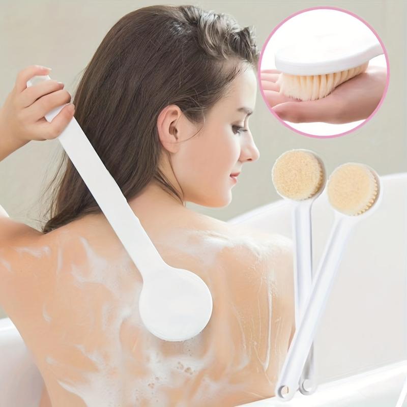 Adult Long Handled Shower Brush, Soft Hair for Bath Towel, Body Rubbing