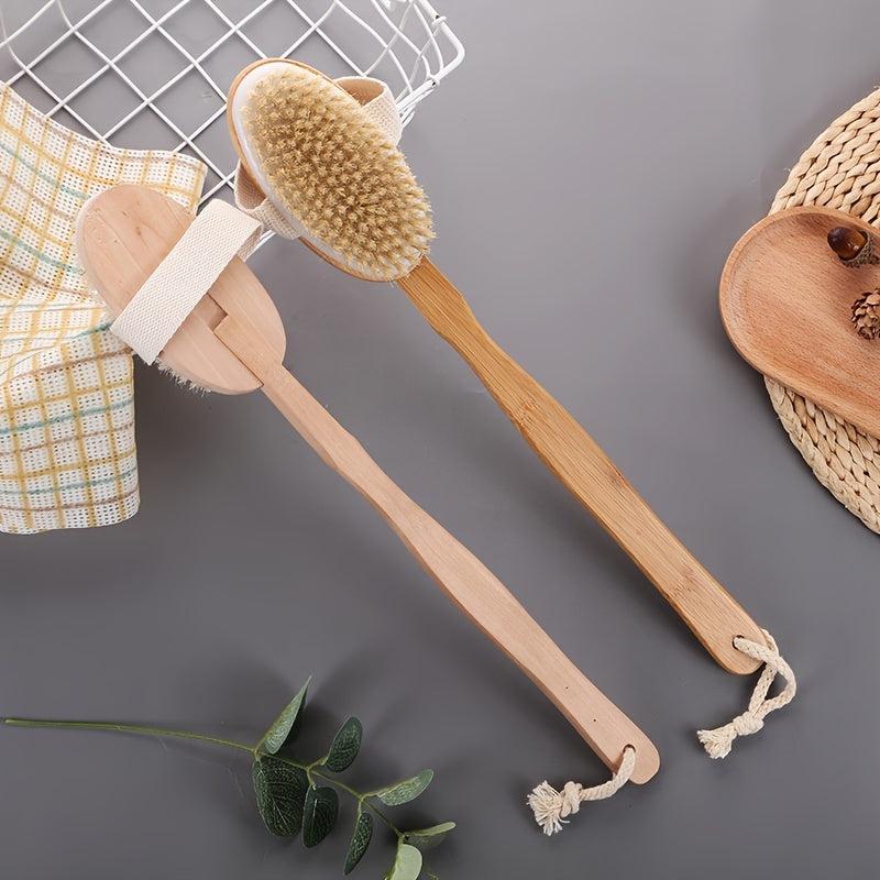 Solid Wood Bristle Shower Brush
