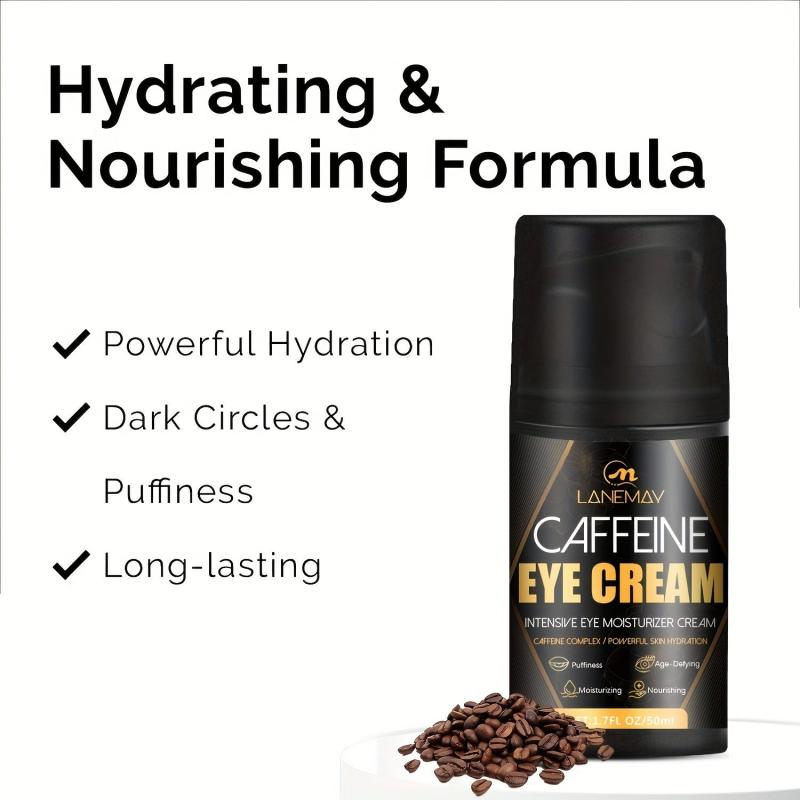 50ml Caffeine Eye Cream for Dark Circles & Wrinkles - Moisturizing Formula