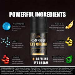 50ml Caffeine Eye Cream for Dark Circles & Wrinkles - Moisturizing Formula
