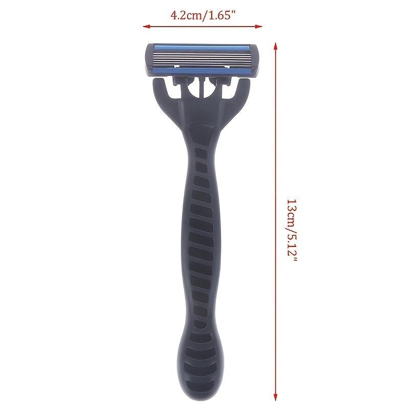 7-Blade Body & Face Hair Removal Shaver Set for Men, 1 Razor Holder & 7 Blades
