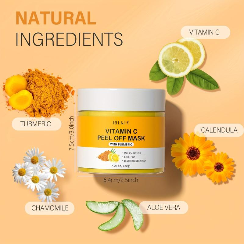 Vitamin C Peel Off Face Mask with Turmeric - Deep Cleansing