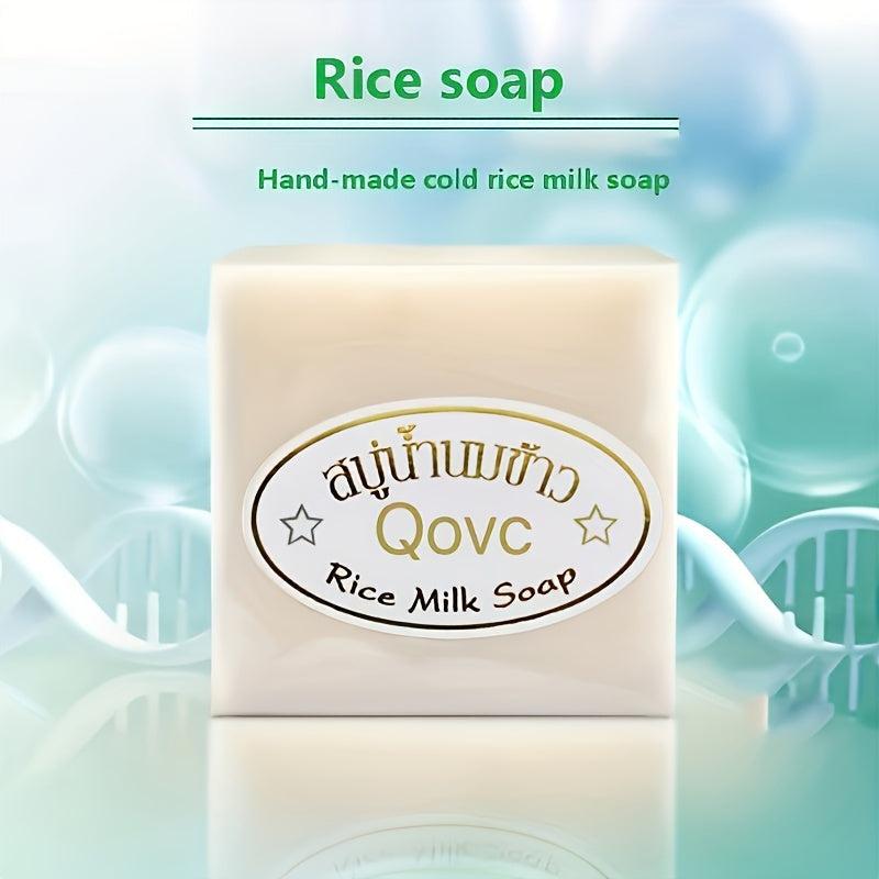 12pcs Rice Soap 65g Coconut Essential Cleansing Soap Hand Face Bathing