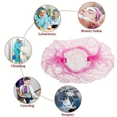 98pcs Disposable Shower Caps Waterproof Elastic Bath Cap