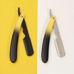 Gradient Foldable Hair Blade Barber Straight Razor For Men