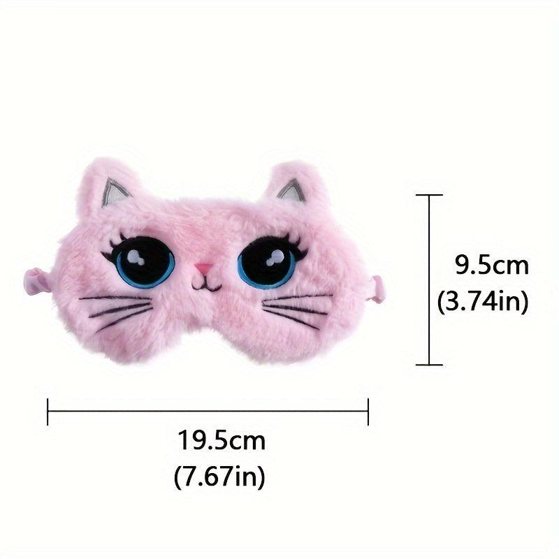 Cat Plush Eye Mask for Sleep and Relaxation