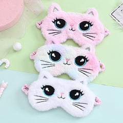 Cat Plush Eye Mask for Sleep and Relaxation