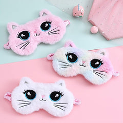 Cat Plush Eye Mask for Sleep and Relaxation