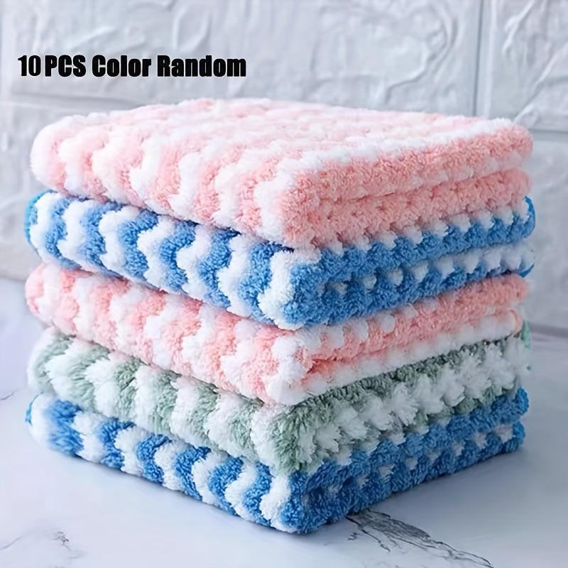 10pcs Microfiber Cleaning Cloth Kitchen Bathroom Cleaning Towel