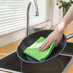 10pcs Microfiber Cleaning Cloths Soft Absorbent Lint-Free Wash Cloth 30x30 cm