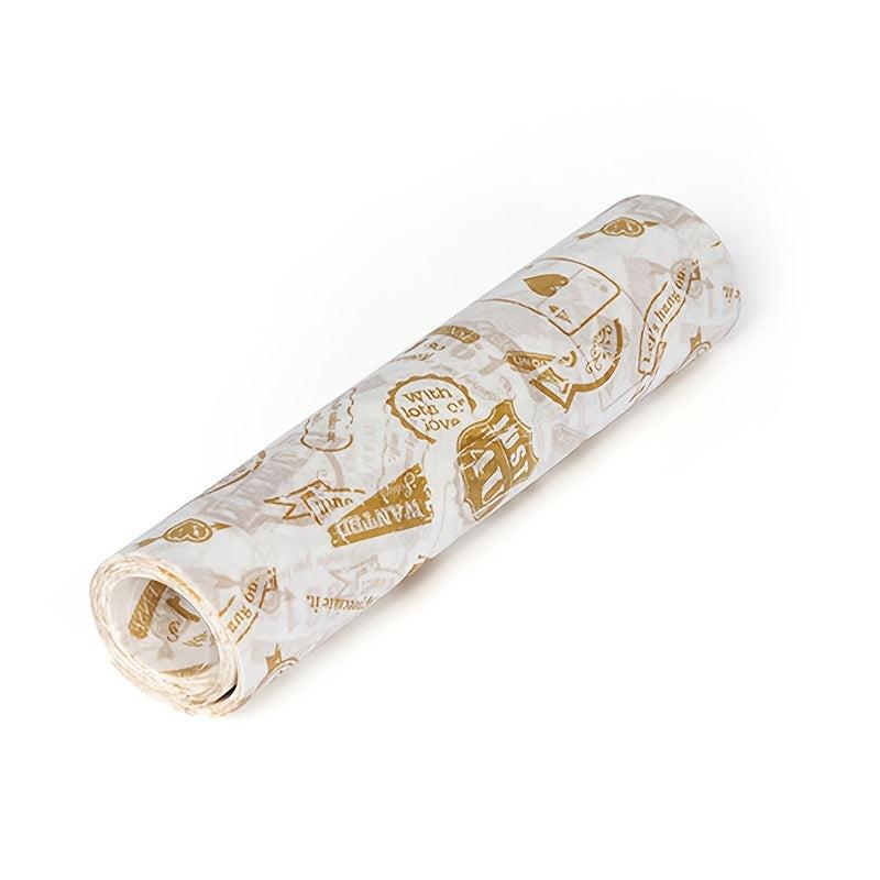 10pcs Printed Food Packaging Wax Paper Snack Pad for Baking