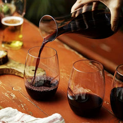 32Pcs Clear Disposable Stemless Wine Glasses 12oz Unbreakable Plastic