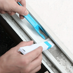 2-in-1 Groove Cleaning Brush & Dustpan Handheld Multifunctional Crevice Brush