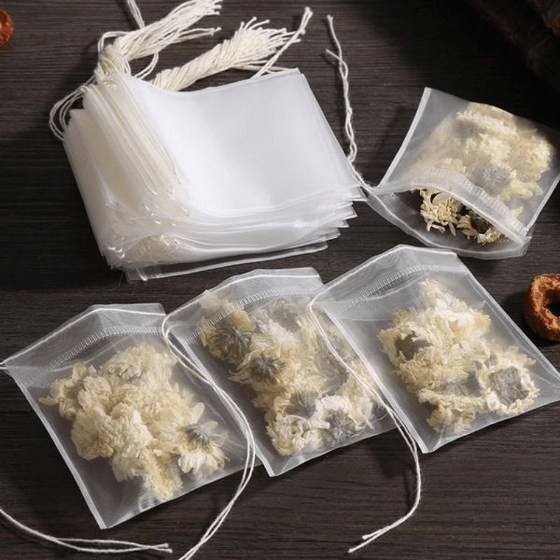 100 Reusable Drawstring Soup Bags for Cooking Spices, Bone Broth