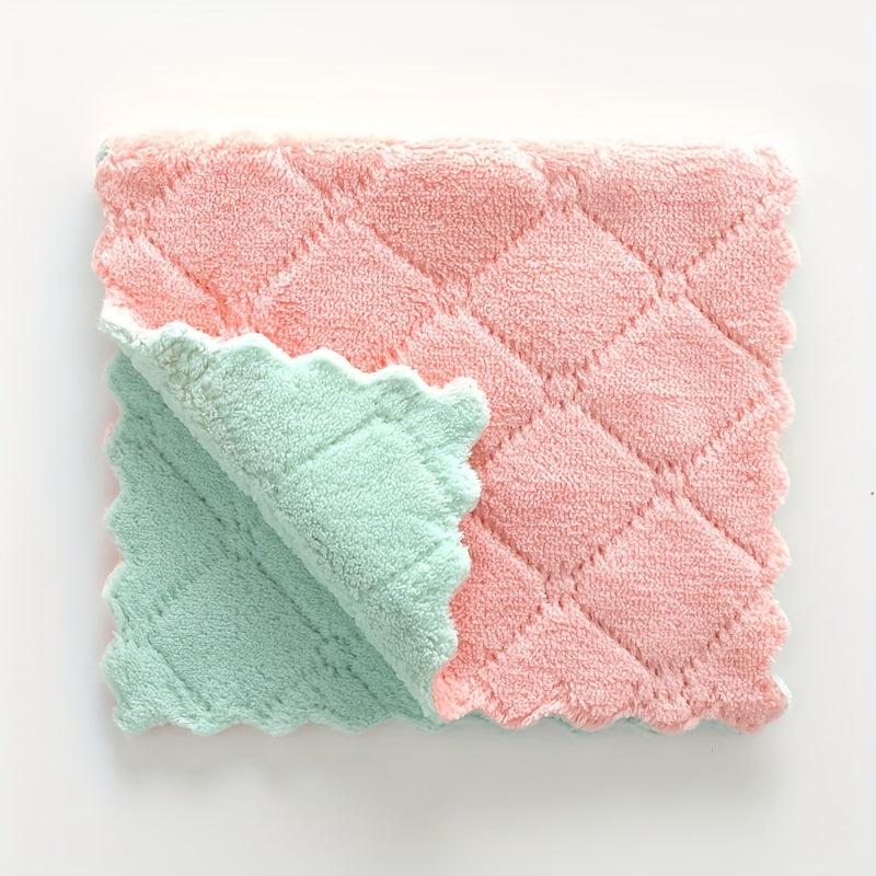 6pcs Dual Sided Dishwashing Cloth Kitchen Non stick Scouring Pad