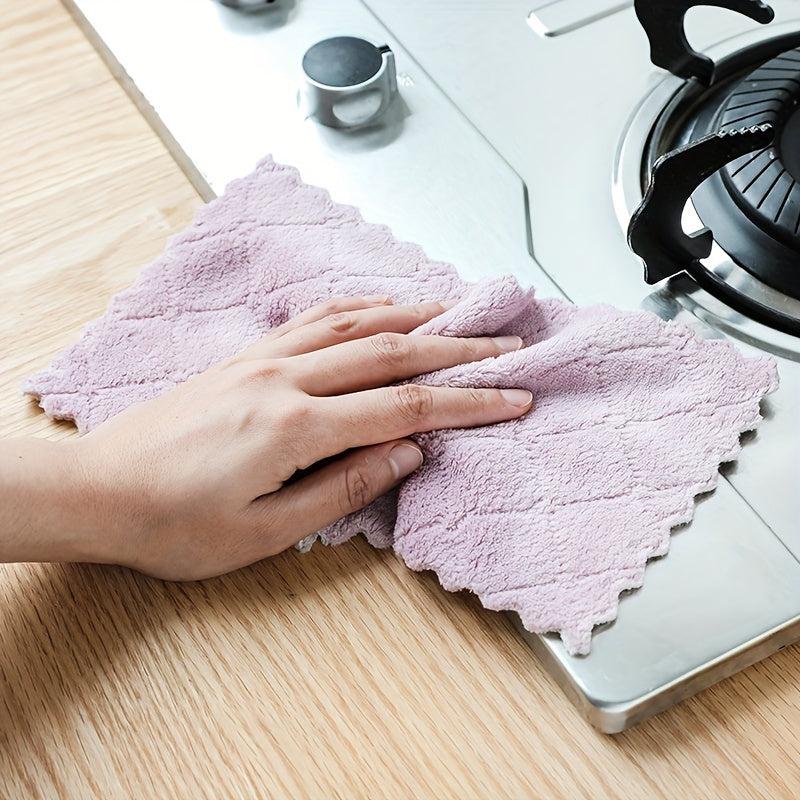 6pcs Dual Sided Dishwashing Cloth Kitchen Non stick Scouring Pad