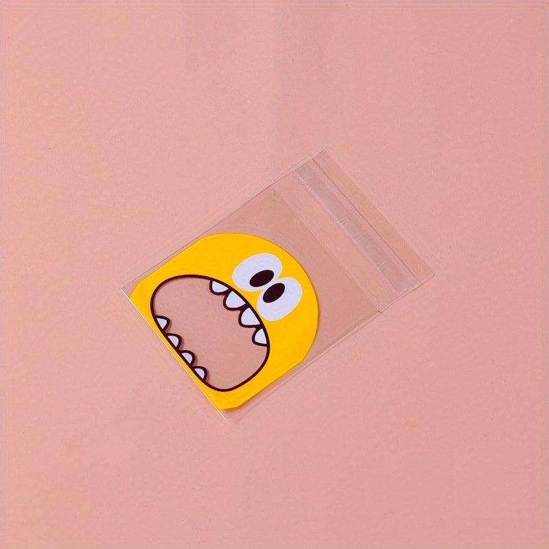 100pcs Cartoon Graphic Self Sealing Plastic Bags - Resealable Packaging Bag