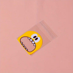100pcs Cartoon Graphic Self Sealing Plastic Bags - Resealable Packaging Bag