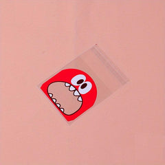100pcs Cartoon Graphic Self Sealing Plastic Bags - Resealable Packaging Bag