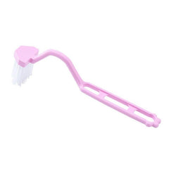 Toilet Rim Edge Brush Curved Handle Cleaning Brush Scrubber Corner Brush