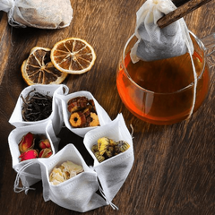 50PCS Disposable Tea Bags Non-woven Tea Infuser String Heal Seal