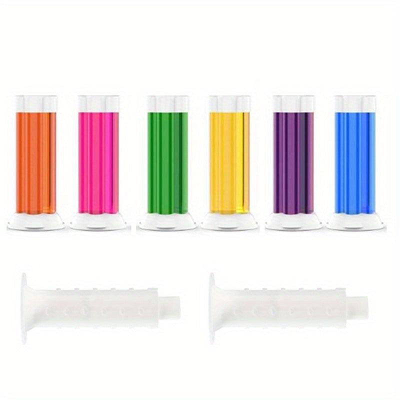 6pcs Toilet Cleaning Gel Flower Stamp Toilet Gel Flower Scented Toilet Deodorant