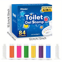 6pcs Toilet Cleaning Gel Flower Stamp Toilet Gel