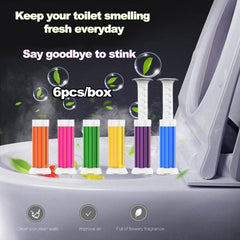 6pcs Toilet Cleaning Gel Flower Stamp Toilet Gel