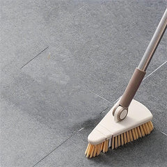 Hard Bristle Floor Scrub Brush Long Handle Bathroom Tub Tile Cleaning