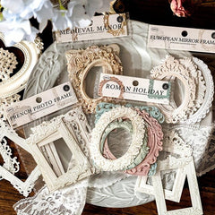 10sheets Retro Mirror Photo Frame Background Craft Paper Washi Tape