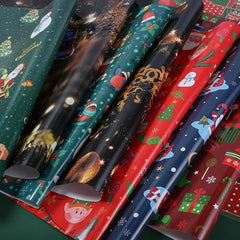 5pcs Christmas Gift Wrapping Paper with Christmas Tree Elk Design