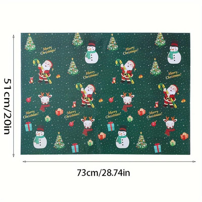 5pcs Christmas Gift Wrapping Paper with Christmas Tree Elk Design