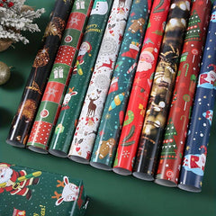 5pcs Christmas Gift Wrapping Paper with Christmas Tree Elk Design