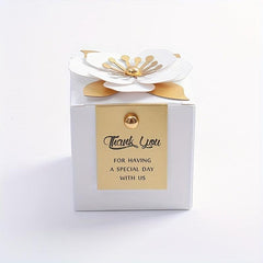 20pcs Flower Square Wedding Candy Box Little Flower Chocolate Box