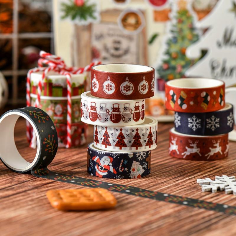 6pcs Christmas Washi Tape DIY Hand Account Sticker Christmas Decoration Tape