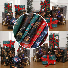 5pcs Christmas Gift Wrapping Paper Reindeer Navidad Christmas Decorations