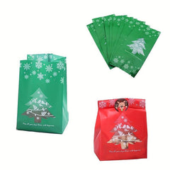 10pcs Mixed Christmas Tree Candy Packaging Bag Gift Stickers