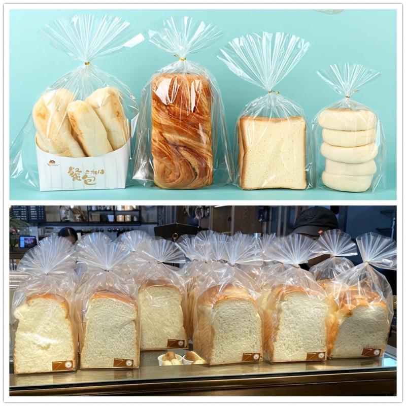 50pcs Clear Treat Goodie Bags with Twist Ties for Party Favor Candy
