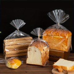 50pcs Clear Treat Goodie Bags with Twist Ties for Party Favor Candy