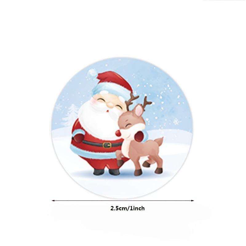 Merry Christmas Santa Stickers - 500pcs